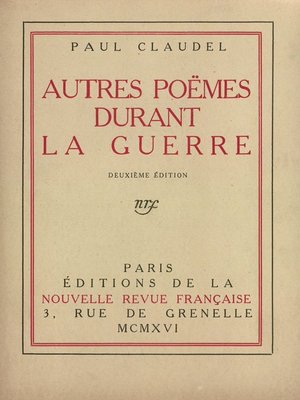 cover image of Autres poèmes durant la guerre